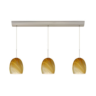 Besa Lighting Lucia 3 Light Pendant with Bar Canopy