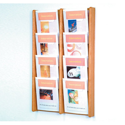 Wooden Mallet Eight Pocket Acrylic and Oak Wall Display