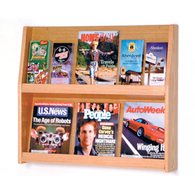 Wooden Mallet Six Magazine and Twelve Brochure Wall Display