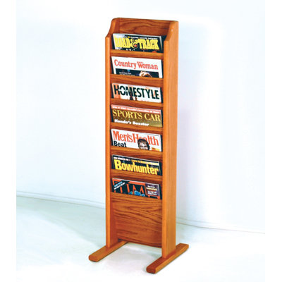 Wooden Mallet Free Standing Seven Pocket Magazine Rack