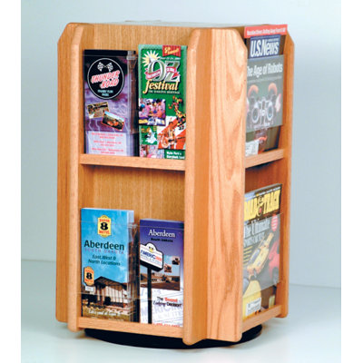 Wooden Mallet Countertop Eight Pocket Rotary Literature Display