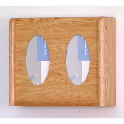 Wooden Mallet Two Pocket Glove and Tissue Box Holder