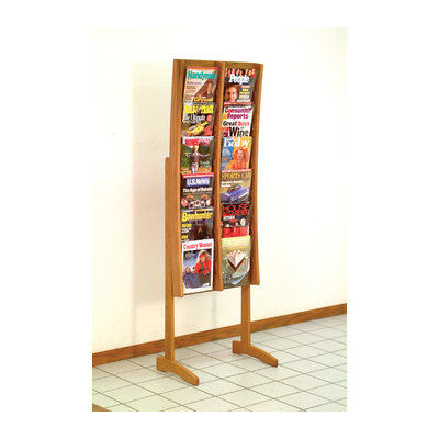 Wooden Mallet Twelve Pocket Contemporary Floor Display