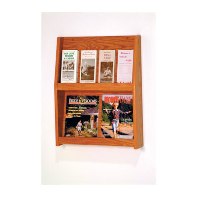 Wooden Mallet Four Magazine and Eight Brochure Wall Display