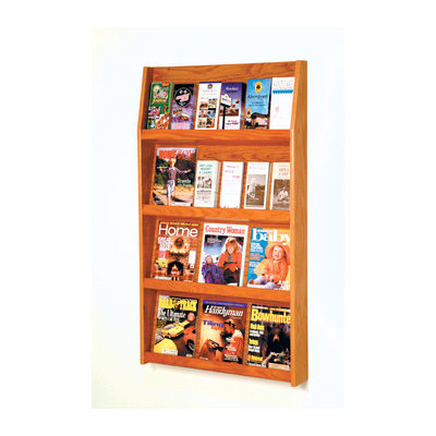 Wooden Mallet Twelve Magazine and Twenty Four Brochure Wall Display with Optional Floor Stand