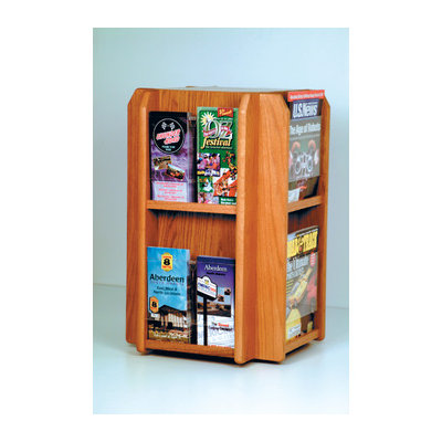 Wooden Mallet Countertop Eight Pocket Rotary Literature Display