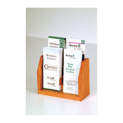 Wooden Mallet Countertop Four Pocket Brochure Display
