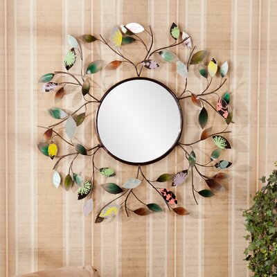 Wildon Home ® Bradshaw Decorative Metallic Leaf Wall Mirror & Reviews ...