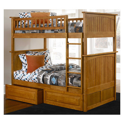 Atlantic Furniture Nantucket Bunk Bed with Raised Panel Drawers