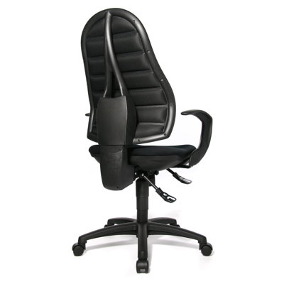 Topstar Drehstuhl "Flex Point SY" mit festen Armlehnen Q3 in Schwarz