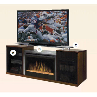 Dimplex Marana 76" TV Stand with Electric Fireplace