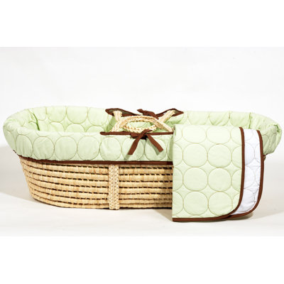 Bacati Quilted Circles Moses Basket