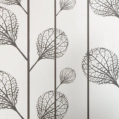 ferm LIVING Ribbed Wallsmart Wallpaper in Black / Beige