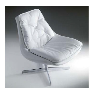 Bontempi Casa Daya Leather Chair and Ottoman