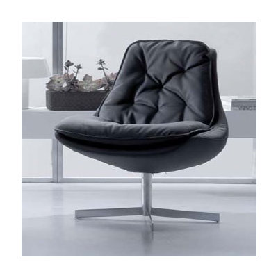 Bontempi Casa Daya Leather Chair and Ottoman