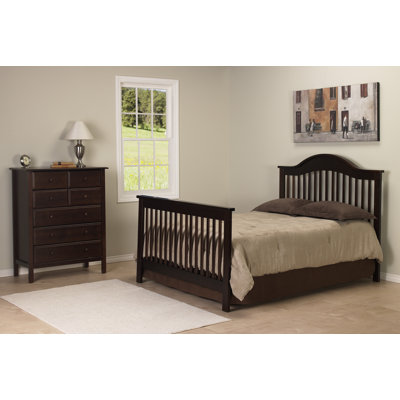 DaVinci Jayden Two Piece Convertible Crib Set with Toddler Rail in Espresso