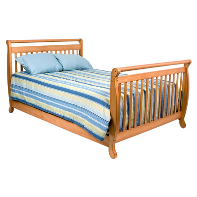 DaVinci Emily 4-in-1 Convertible Crib with Toddler Rail in Honey Oak