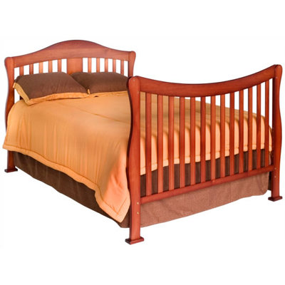 DaVinci Parker Three Piece Convertible Crib Nursery Set with Toddler Rail in Cherry Pine