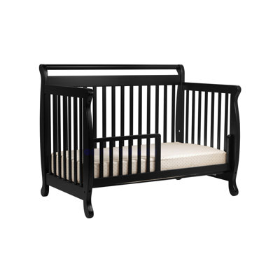 DaVinci Emily 4-in-1 Convertible Crib with Toddler Rail in Ebony Black