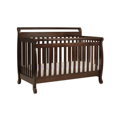 DaVinci Emily 4-in-1 Convertible Crib with Toddler Rail in Ebony Black