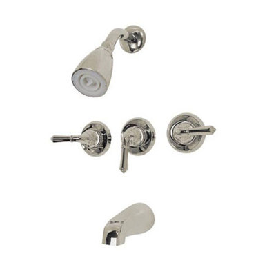 Elements of Design Magellan Tub and Shower Faucet with Metal Lever Handles