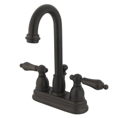 Elements of Design Centerset Bathroom Faucet with Double Lever Handles