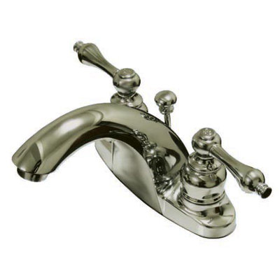 Elements of Design Centerset Bathroom Faucet with Double Lever Handles