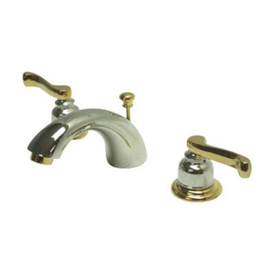 Elements of Design Mini Widespread Bathroom Faucet with Double Lever Handles