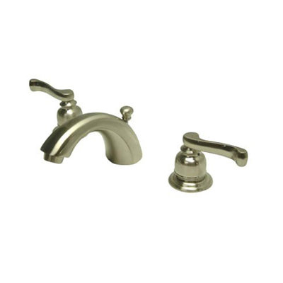 Elements of Design Mini Widespread Bathroom Faucet with Double Lever Handles
