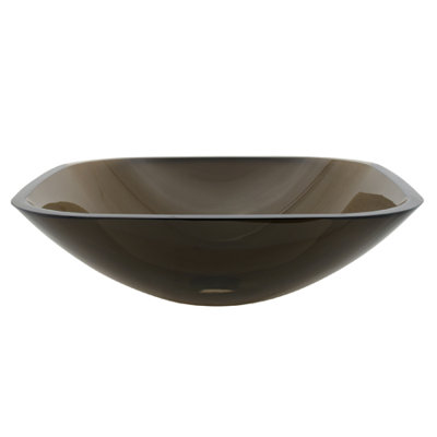 Elements of Design Square Temper Glass Vessel Sink