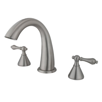 Elements of Design Double Handle Deck Mount Roman Tub Faucet Trim Metal Lever Handle