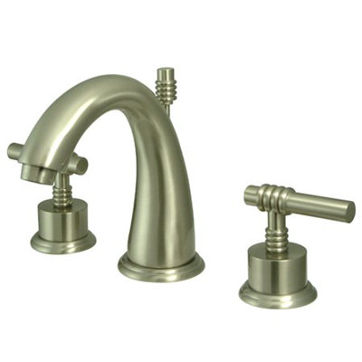 Elements of Design Milano Widespread Bathroom Faucet with Double Lever Handles