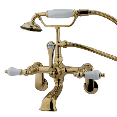 Elements of Design Hot Springs Double Handle Wall Mount Clawfoot Tub Faucet Trim
