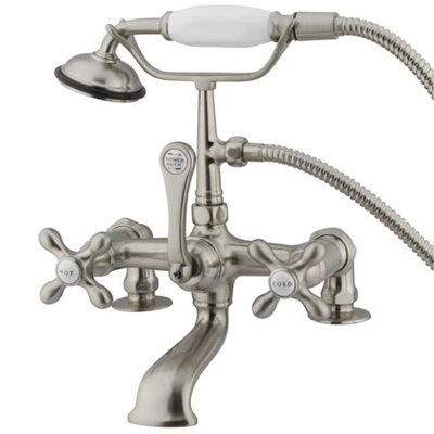Elements of Design Hot Springs Deck Mount Clawfoot Tub Faucet with Handshower