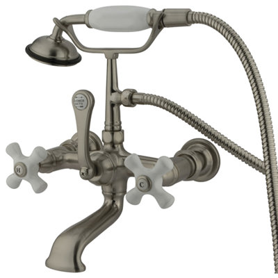 Elements of Design Hot Springs Wall Mount Clawfoot Tub Faucet with Handshower