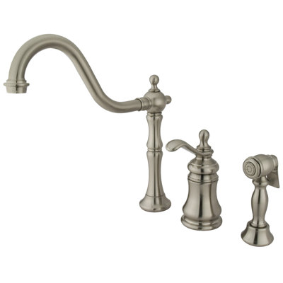 Elements of Design Templeton Single Handle Widespread Kitchen Faucet with Side Sprayer