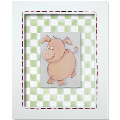 Doodlefish Western Pig Framed Giclee Wall Art