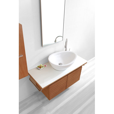 Virtu Porter Single 48" Bathroom Vanity Set in Chestnut