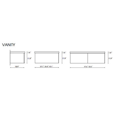Iotti by Nameeks Fly 47.6" Bathroom Vanity Set