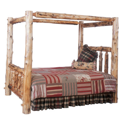 Traditional Cedar Log Four Poster Bedroom Collection by Fireside Lodge -image