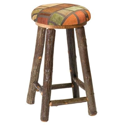 Fireside Lodge Hickory Pub Table and Round Barstool Set