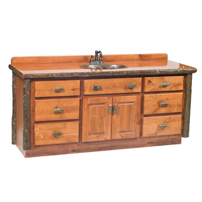Fireside Lodge Hickory 72" Bathroom Sink Vanity