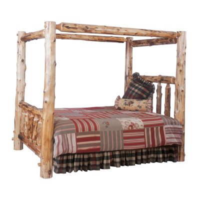 Fireside Lodge Traditional Cedar Log Four Poster Bedroom Collection