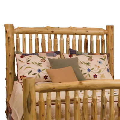 Traditional Cedar Log Spindle Headboard by Fireside Lodge -image