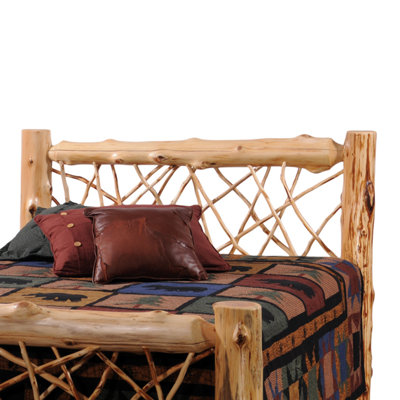 Traditional Cedar Log Headboard by Fireside Lodge -image