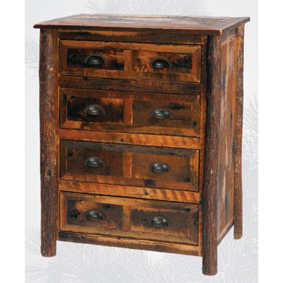 Reclaimed Barnwood 4 Drawer Chest by Fireside Lodge -image