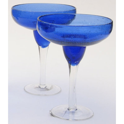 Certified International Bubble Cobalt Blue Margarita (Set of 4)