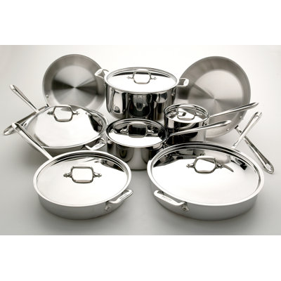 3-Ply Stainless Steel 14-Piece Cookware Set