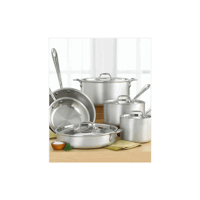 Master Chef MC2 3-Ply Brushed Aluminum 10-Piece Cookware Set