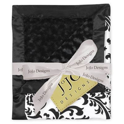Sweet Jojo Designs Isabella Black and White Collection Baby Blanket 